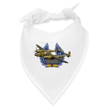 P-38 Lightning - Bandana - Weiß - Vorne
