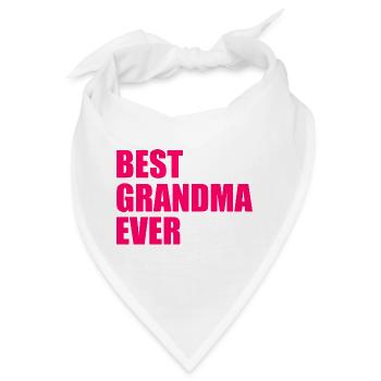 Best grandma ever - Bandana - Weiß - Vorne