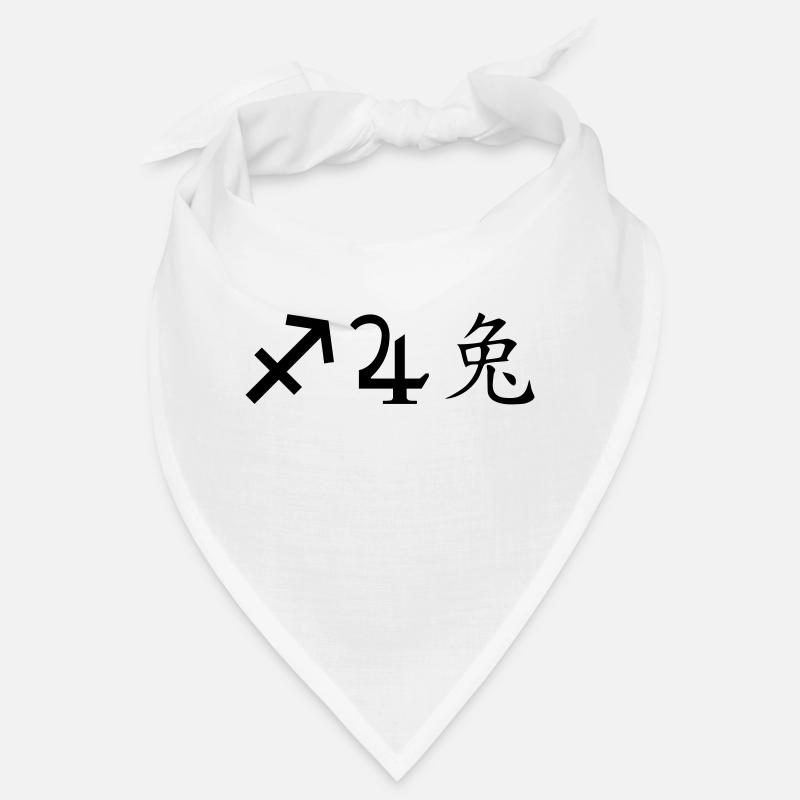 Sagittarius Jupiter Rabbit - Bandana - white