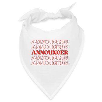 Ansager, Moderator, Moderator, Kommentator - Bandana - Weiß - Vorne