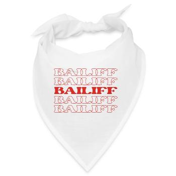 Gerichtsvollzieher, Sheriff, Marshall, Gesetzeshüter, Wachtmeister - Bandana - Weiß - Vorne