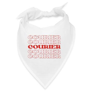 Kurier, Zusteller, Briefträger, Versand - Bandana - Weiß - Vorne