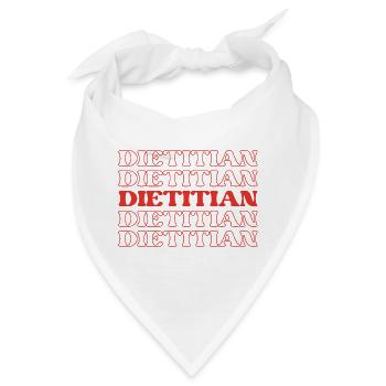 Diätassistent Lustige Wertschätzung Zitate - Bandana - Weiß - Vorne