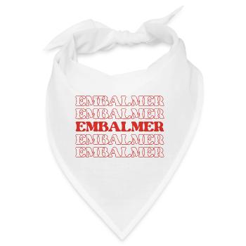 Einbalsamierer Leichenbestatter Bestatter - Bandana - Weiß - Vorne