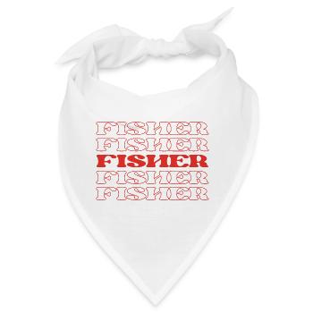 Angler Fischer Fischfänger - Bandana - Weiß - Vorne