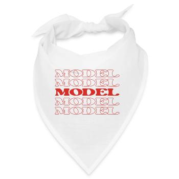 Model Mode Model Schaufensterpuppe Fotomodell - Bandana - Weiß - Vorne
