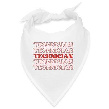 Techniker Fachkraft Facharbeiter - Bandana - Weiß - Vorne