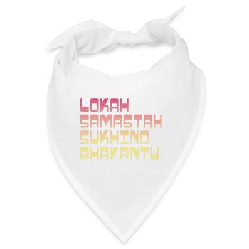 Yoga Shirt / Lokah Samastah Sukhino Bhavantu - Bandana - Weiß - Vorne
