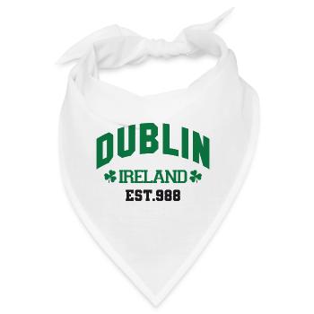 Dublin - Irland - Bandana - Weiß - Vorne