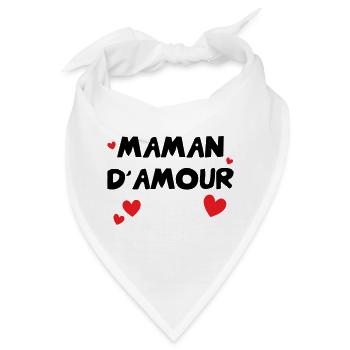 Maman d'Amour - Muttertag - Bandana - Weiß - Vorne
