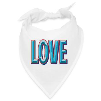 LOVE 3D-Ausschnitt - Bandana - Weiß - Vorne
