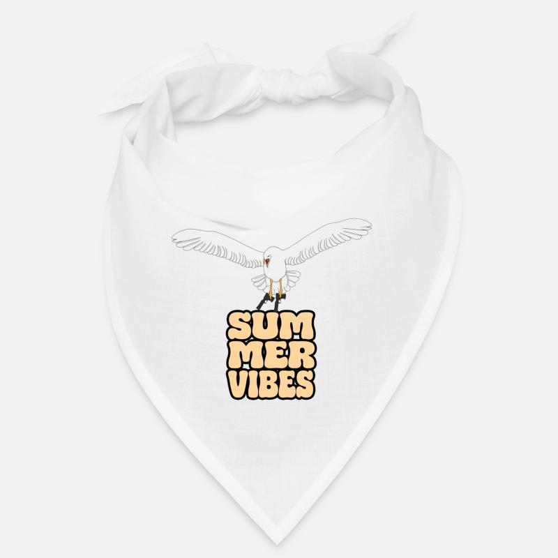 Möwe mit Pistole - Summer Vibes Meer Strand Urlaub Bandana