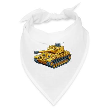 Pommes Panzer | Fries Tank - Bandana - Weiß - Vorne