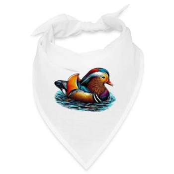 Mandarinente - Bandana - Weiß - Vorne
