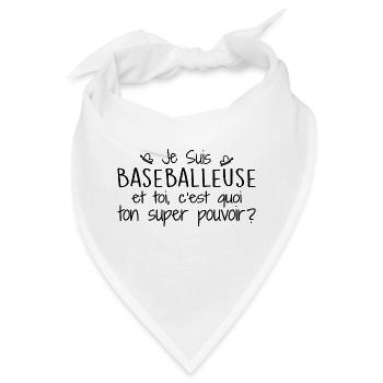 Ich bin ein Baseballspieler. Was ist deine Superkraft? - Bandana - Weiß - Vorne