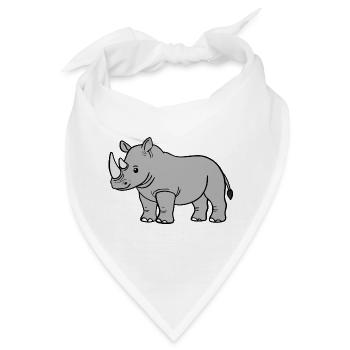 Nashorn Nashörner - Bandana - Weiß - Vorne