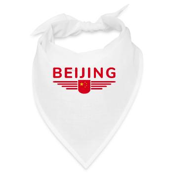 Peking China Fan Design T-Shirt Outfit - Bandana - Weiß - Vorne