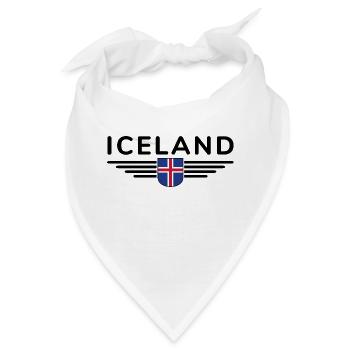 Island T-Shirt – Magie der Nordlichter - Bandana - Weiß - Vorne