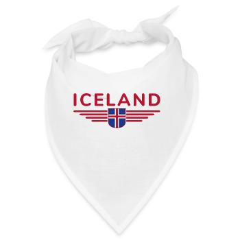 Island T-Shirt – Magie der Nordlichter - Bandana - Weiß - Vorne