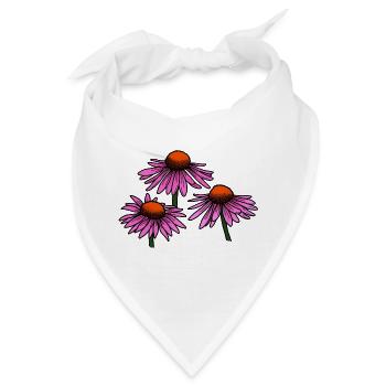 Sonnenhut - Blume - Bandana - Weiß - Vorne