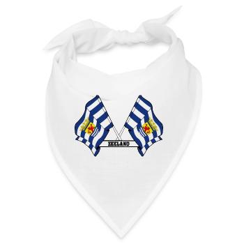 Zwei Flaggen mit dem Text ZEELAND - Bandana - Weiß - Vorne