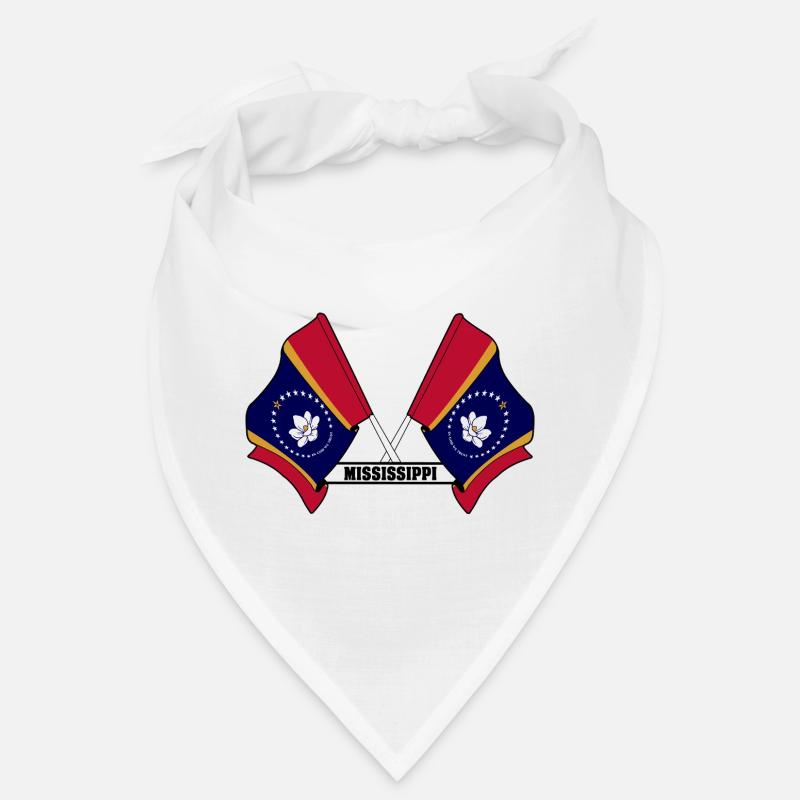 Deux drapeaux texte MISSISSIPPI Bandana