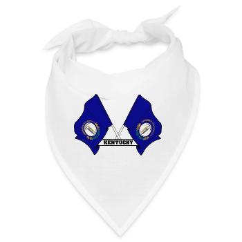 Zwei Flaggen mit dem Text KENTUCKY - Bandana - Weiß - Vorne