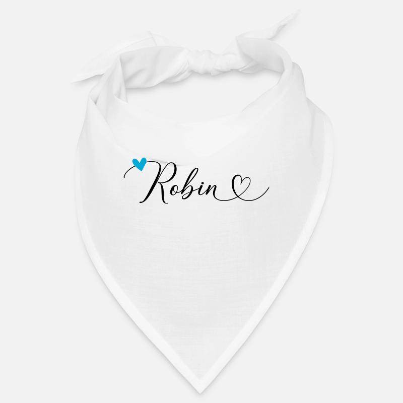 Robin Name Vorname Kalligrafieherz Bandana