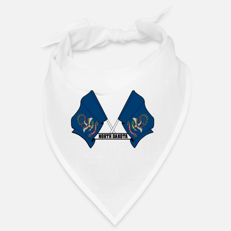 wee flags text NORTH DAKOTA Bandana
