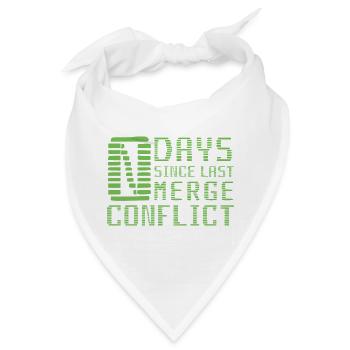 Merge Conflict Software Developer Entwickler Geek - Bandana - Weiß - Vorne