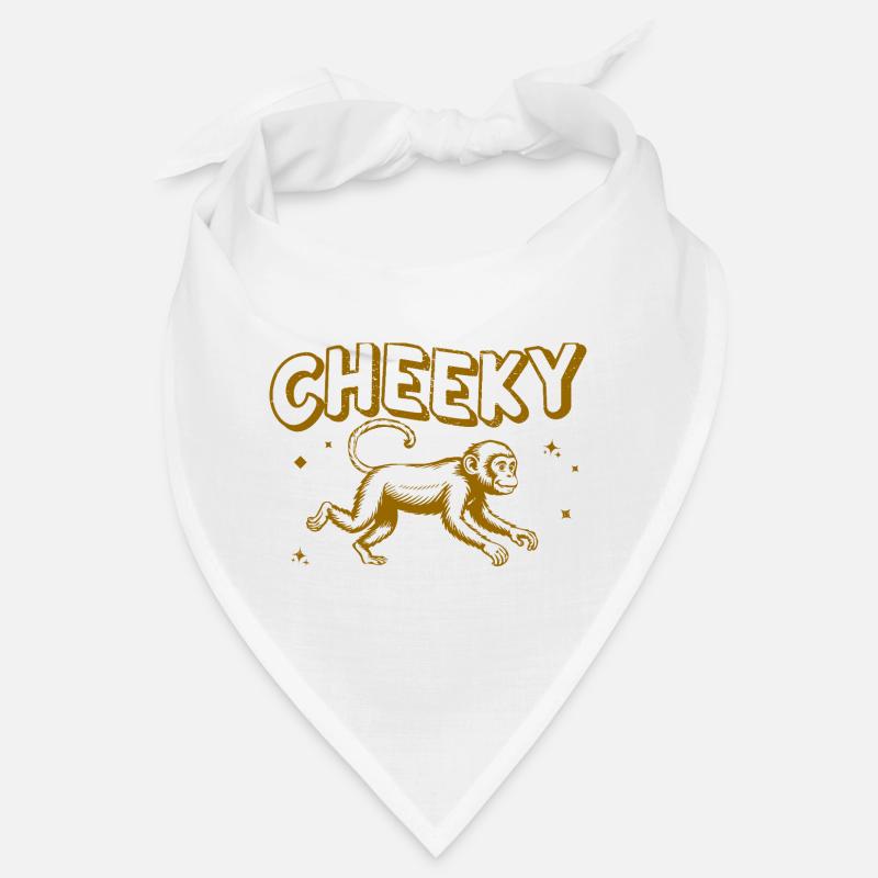 Verspielte freche Affe Illustration Bandana