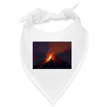 Intensiver Vulkanausbruch Feuer Pferd - Bandana - Weiß - Vorne