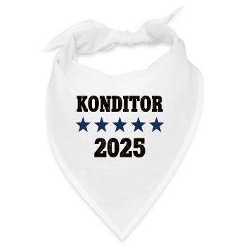 2025 Konditor Beruf Konditorei Job Arbeit Lehre - Bandana - Weiß - Vorne