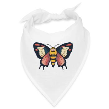 Schmetterling Halloween Comic Falter - Bandana - Weiß - Vorne