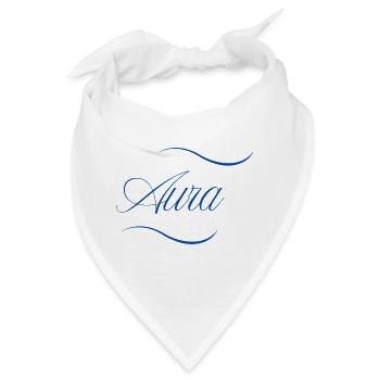 Aura Eleganz Schriftzug - Bandana - Weiß - Vorne