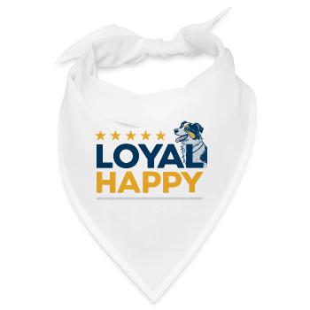Happy Loyal Dog Logo - Bandana - Weiß - Vorne