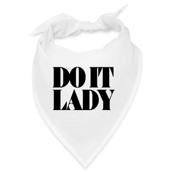 do it lady - schwarz - Bandana - Weiß - Vorne