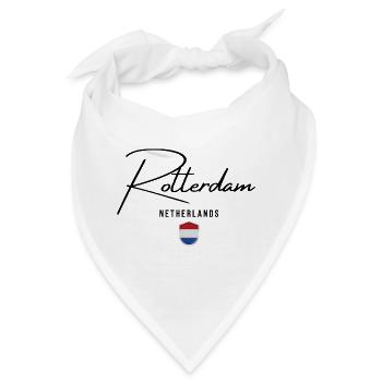 Rotterdam, Niederlande, ich liebe Rotterdam - Bandana - Weiß - Vorne