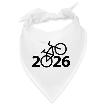 Radtour 2026, Mountainbike 2026, Fahrrad 2026 - Bandana - Weiß - Vorne