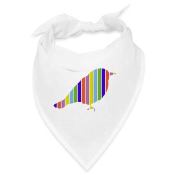 Vogel in bunten Farben - Bandana - Weiß - Vorne
