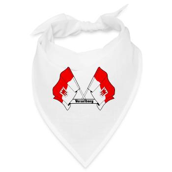 Vorarlberg-Flaggen mit Text - Bandana - Weiß - Vorne