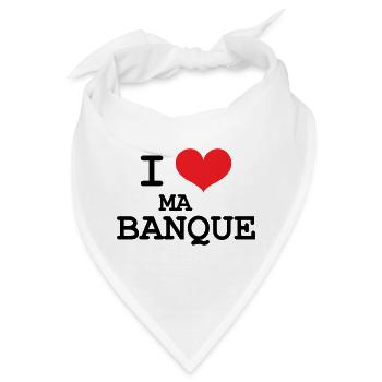 Ich liebe meine Bank - Bandana - Weiß - Vorne