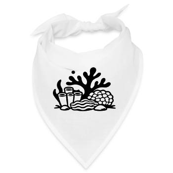 Korallen Korallenriff Ozean - Bandana - Weiß - Vorne