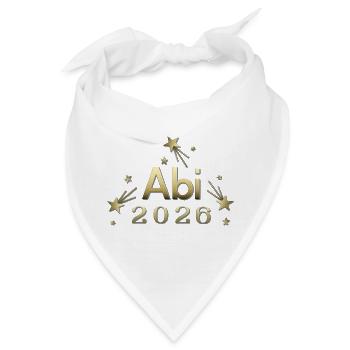 Abi 2026 goldenes Abi Design Abitur Matura 2026 - Bandana - Weiß - Vorne