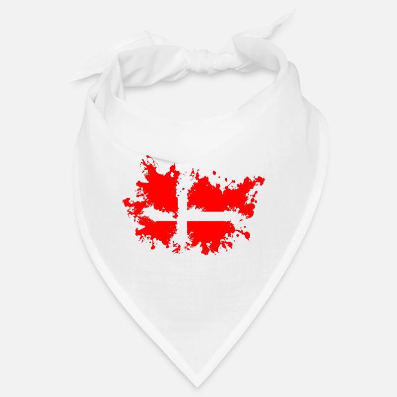 Drapeau éclaboussé du Danemark Bandana
