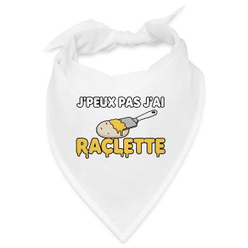 Ich kann nicht, Raclette - Bandana - Weiß - Vorne