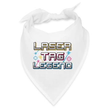 Laser Tag Legend Retro Gaming Typography Art - Bandana - Weiß - Vorne