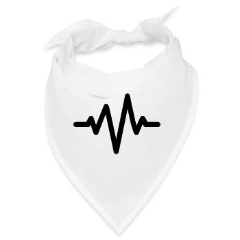 Herzschlag - Bandana - Weiß - Vorne