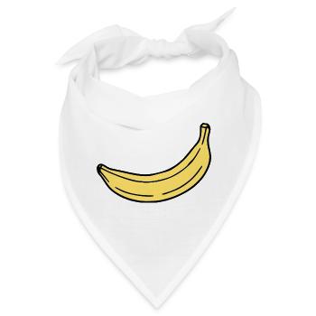 Banane minimal Geschenk minimalistisch  - Bandana - Weiß - Vorne
