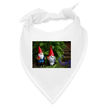 Gartenzwerge im Beet - Bandana - Weiß - Vorne